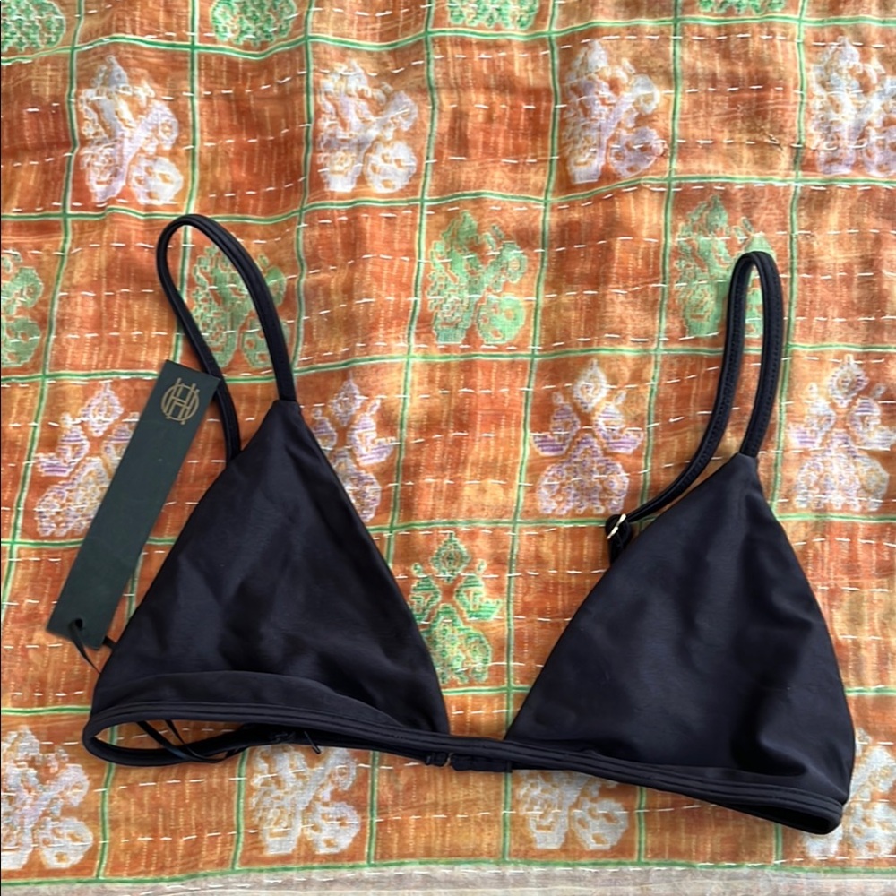 House of Harlow 1960 triangle Black Bikini Top
